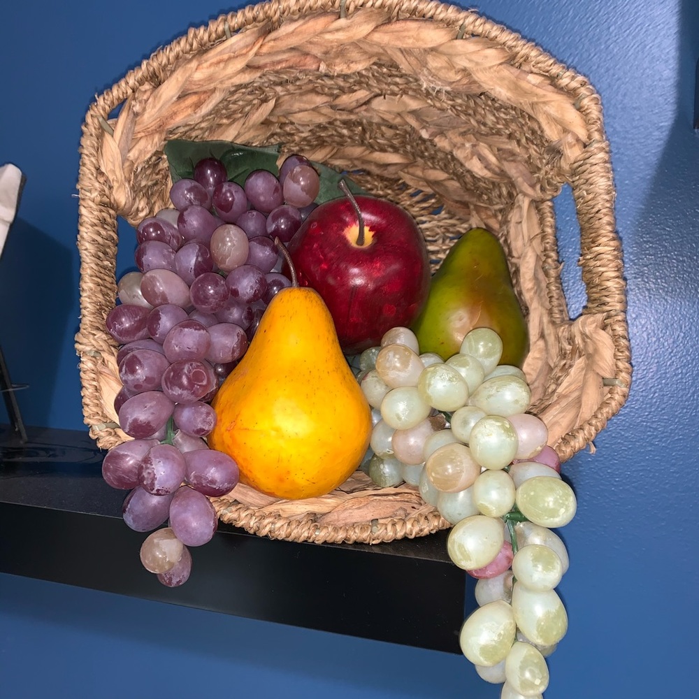 (2) Basket of fruit decor sets